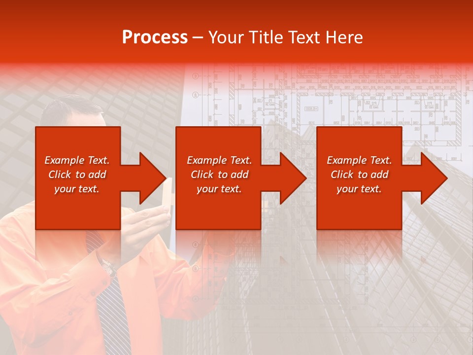 Shirt Businessman Tower PowerPoint Template