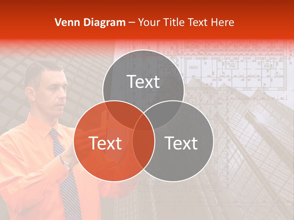 Shirt Businessman Tower PowerPoint Template