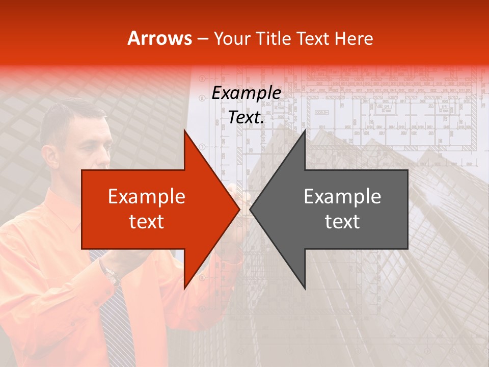 Shirt Businessman Tower PowerPoint Template