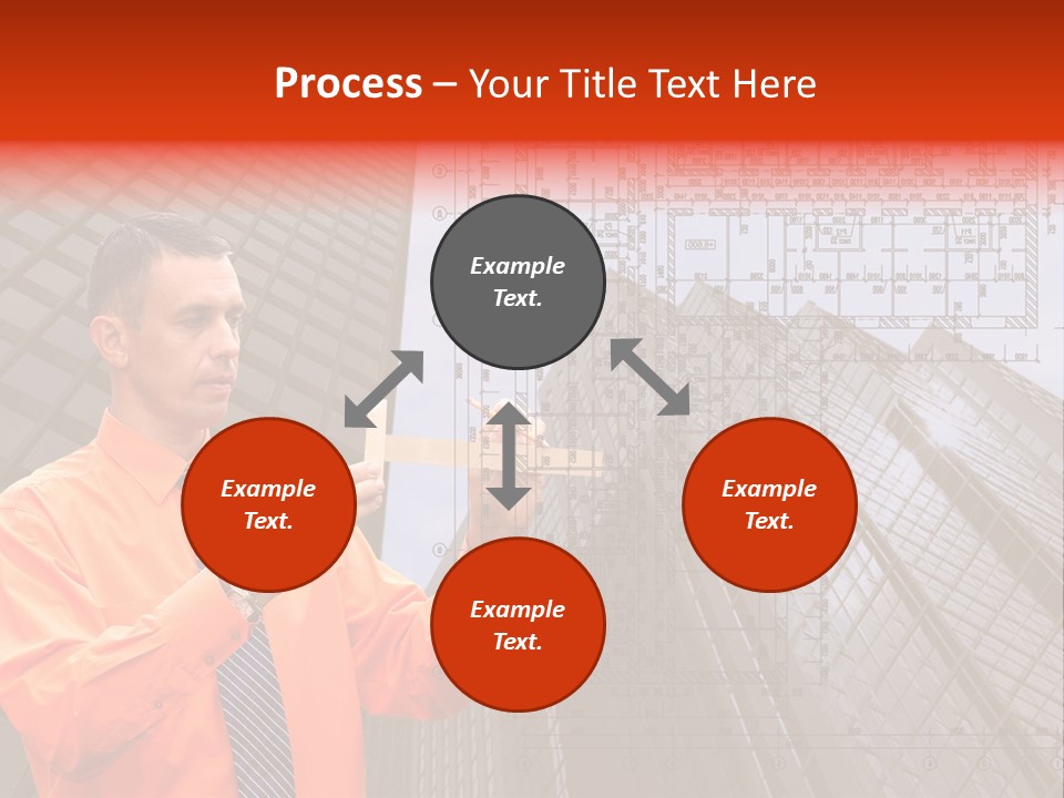 Shirt Businessman Tower PowerPoint Template