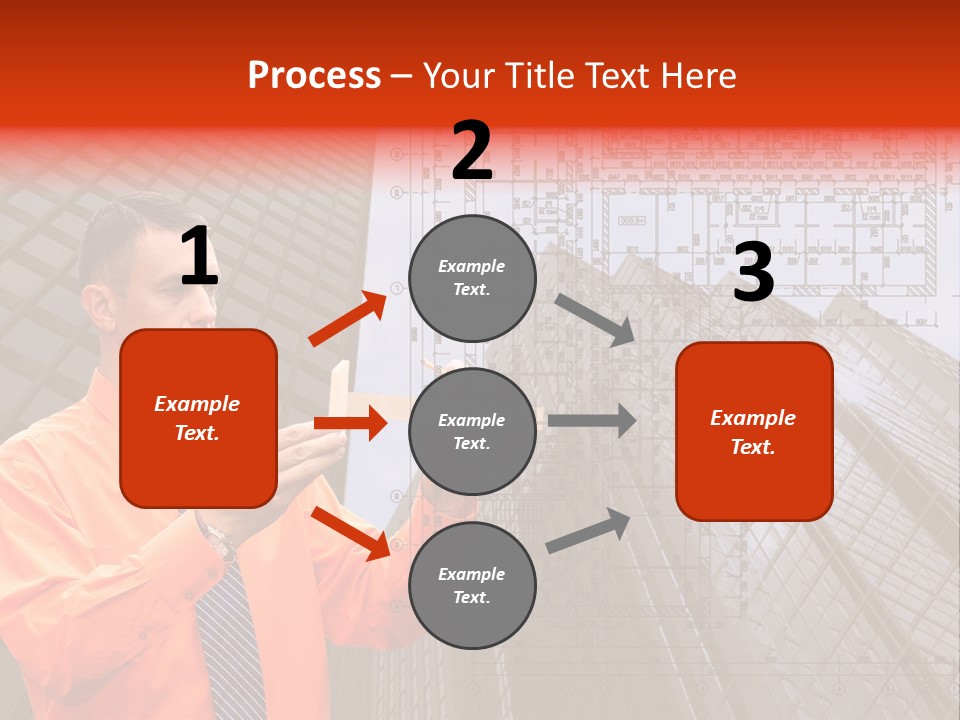 Shirt Businessman Tower PowerPoint Template