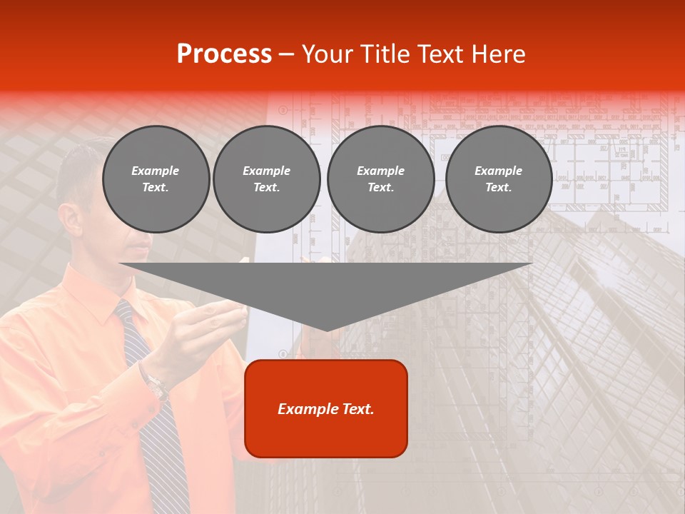 Shirt Businessman Tower PowerPoint Template