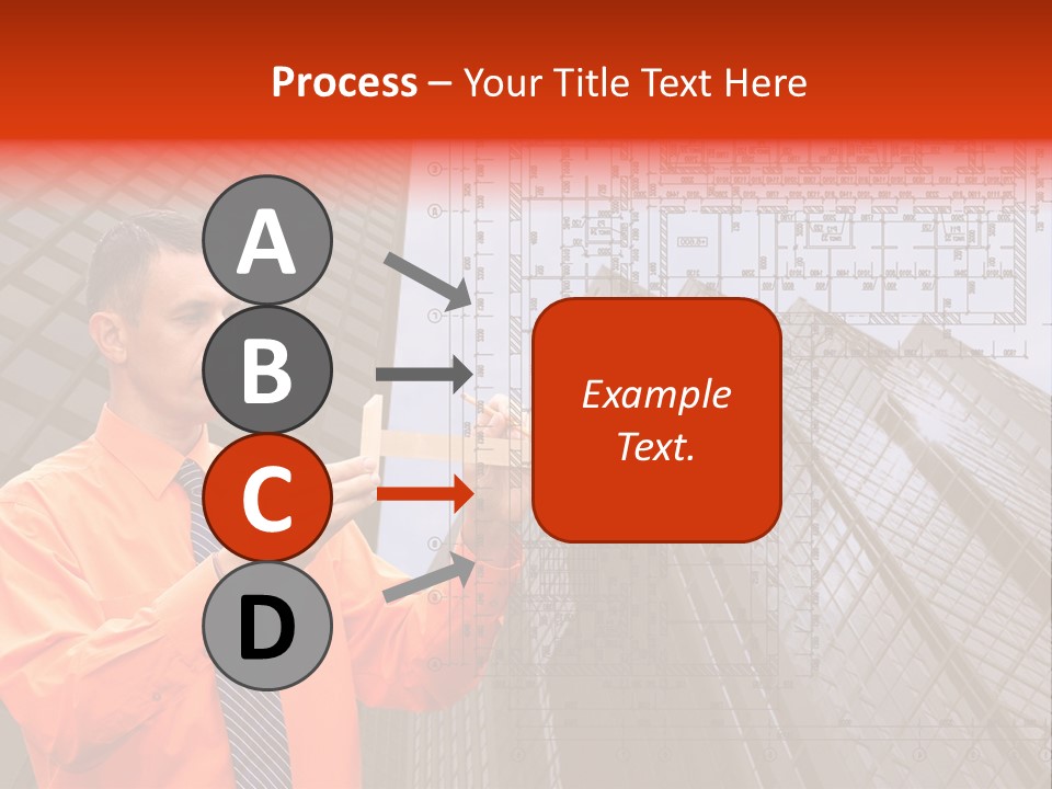 Shirt Businessman Tower PowerPoint Template