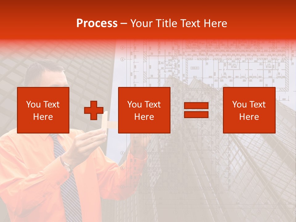Shirt Businessman Tower PowerPoint Template