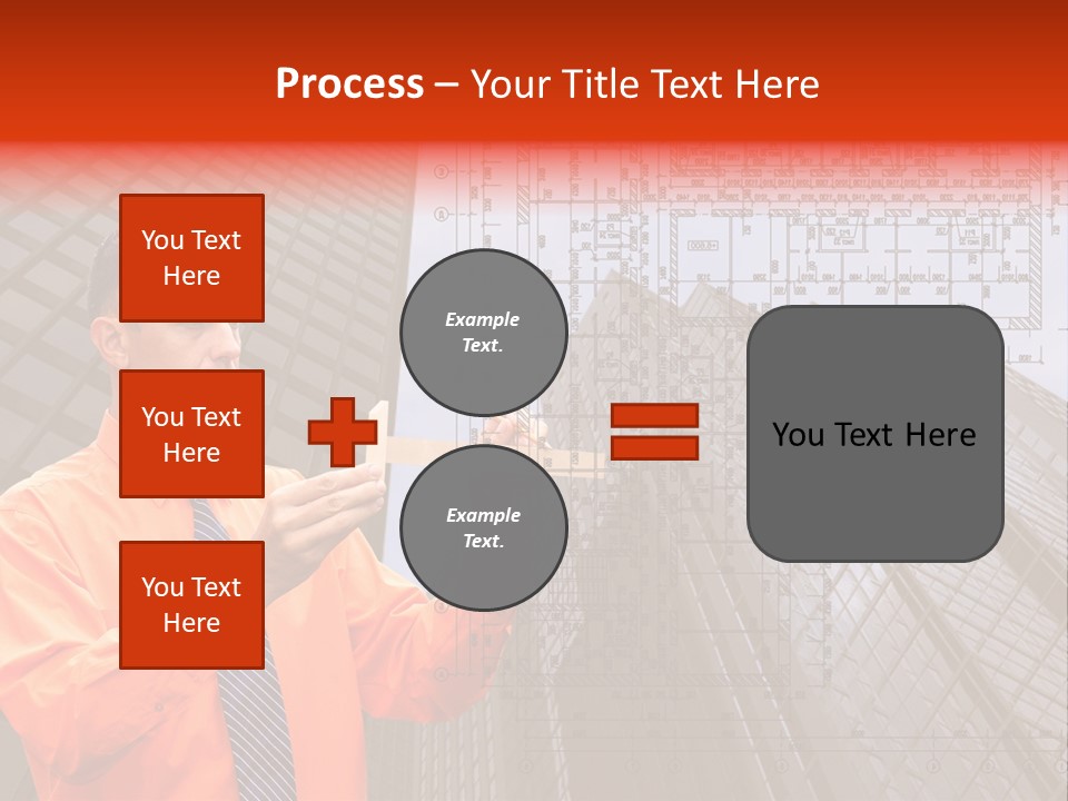 Shirt Businessman Tower PowerPoint Template