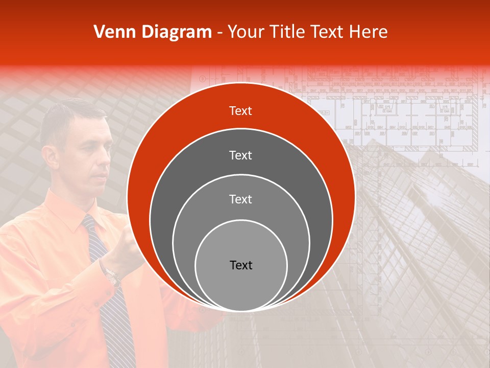 Shirt Businessman Tower PowerPoint Template