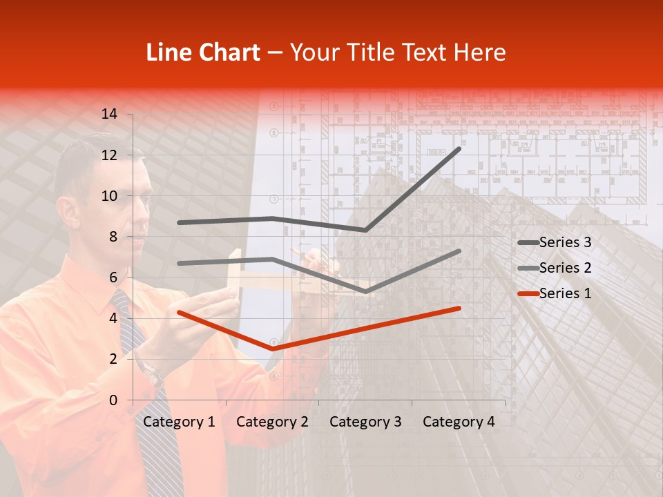 Shirt Businessman Tower PowerPoint Template