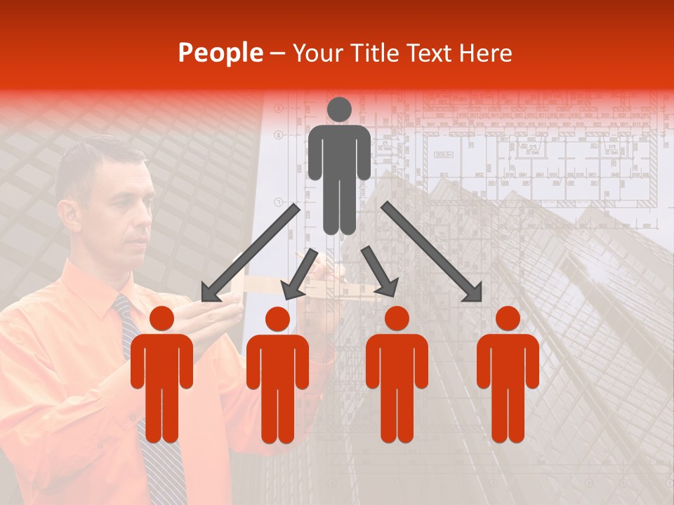 Shirt Businessman Tower PowerPoint Template