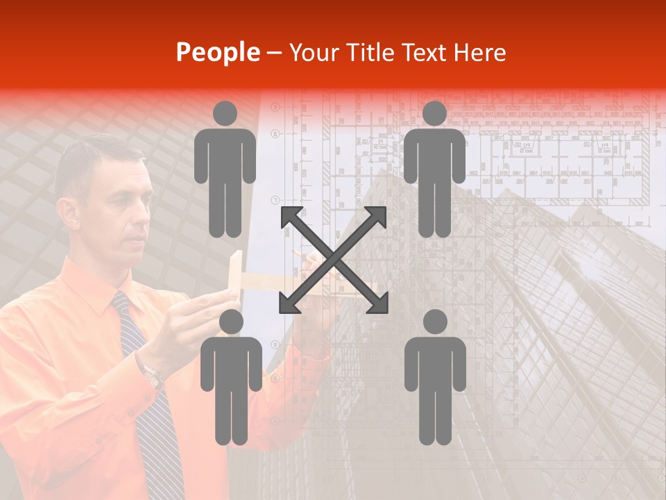 Shirt Businessman Tower PowerPoint Template