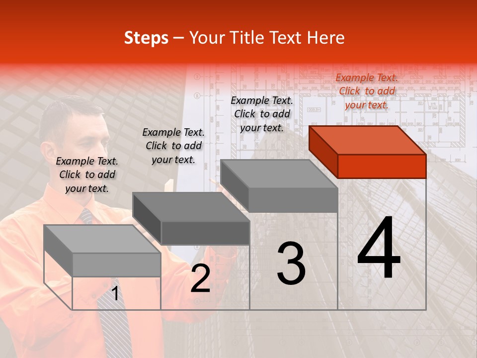 Shirt Businessman Tower PowerPoint Template