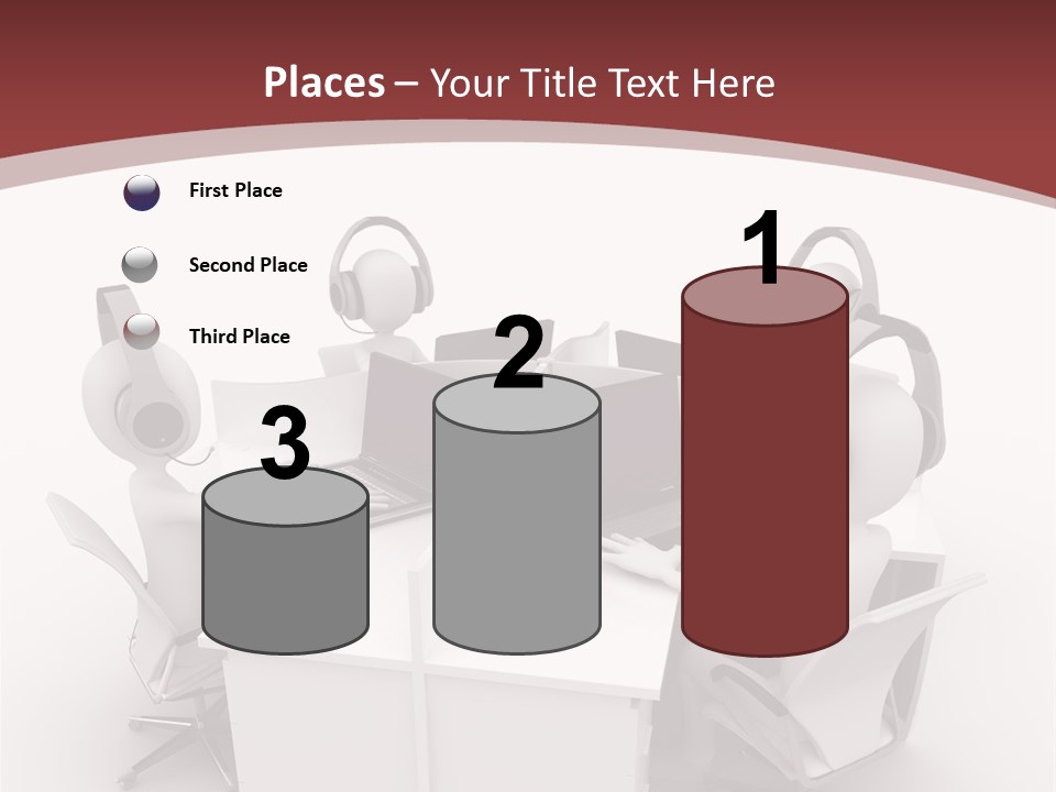 Render Microphone Man PowerPoint Template