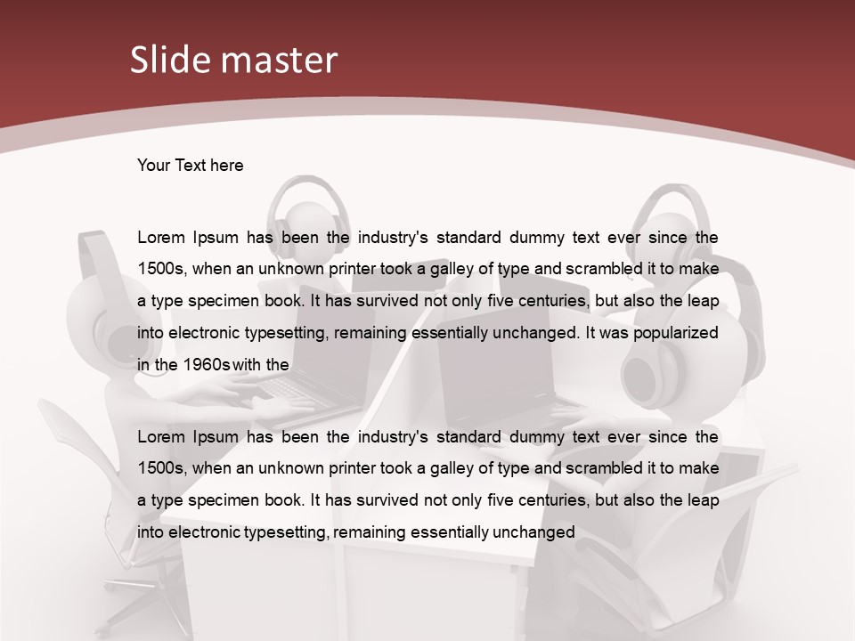 Render Microphone Man PowerPoint Template