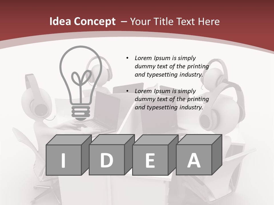 Render Microphone Man PowerPoint Template