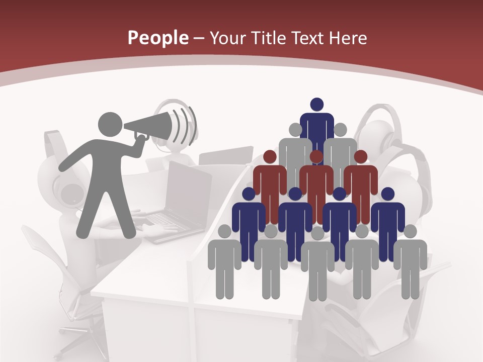 Render Microphone Man PowerPoint Template