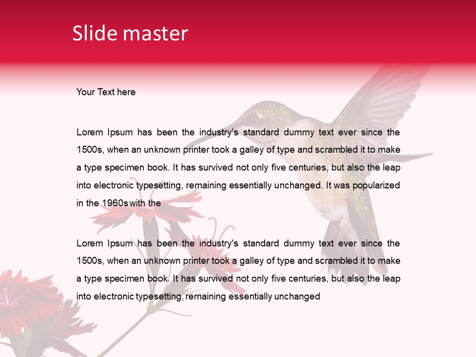 Throated Float Fragrant PowerPoint Template