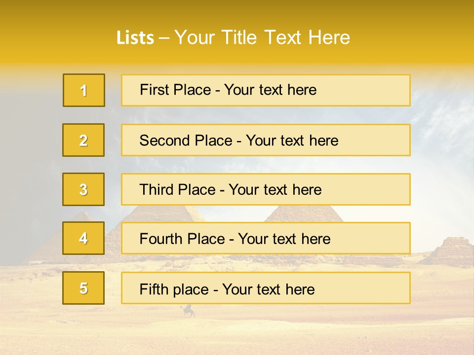 Sunlight Orient Camel PowerPoint Template