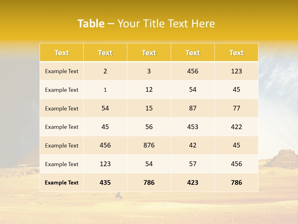 Sunlight Orient Camel PowerPoint Template