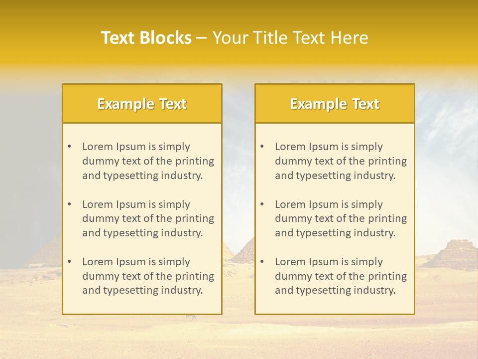 Sunlight Orient Camel PowerPoint Template