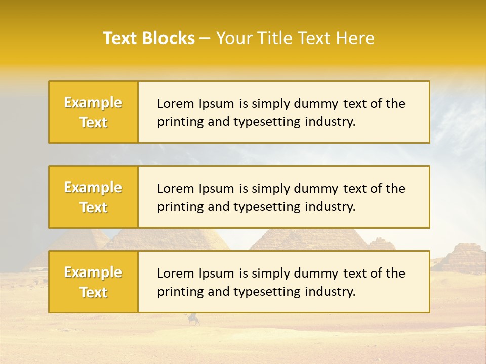 Sunlight Orient Camel PowerPoint Template