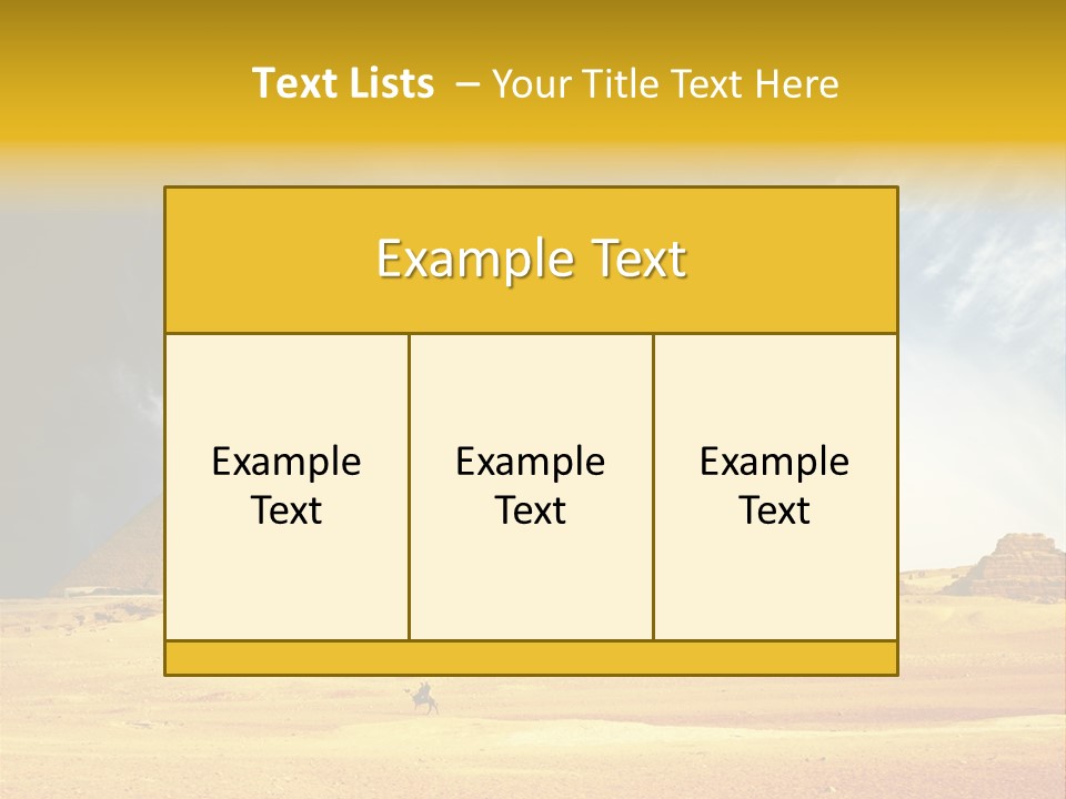 Sunlight Orient Camel PowerPoint Template