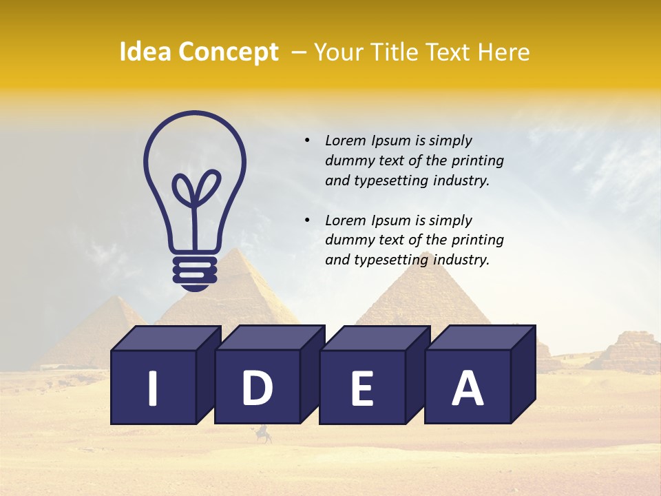 Sunlight Orient Camel PowerPoint Template