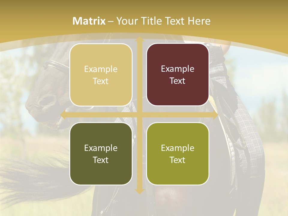 Cloudy Female Portrait PowerPoint Template