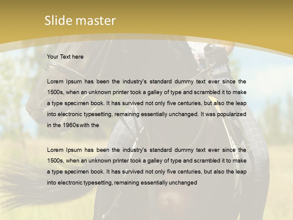 Cloudy Female Portrait PowerPoint Template