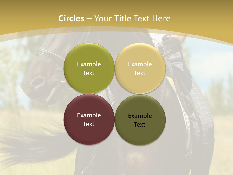 Cloudy Female Portrait PowerPoint Template