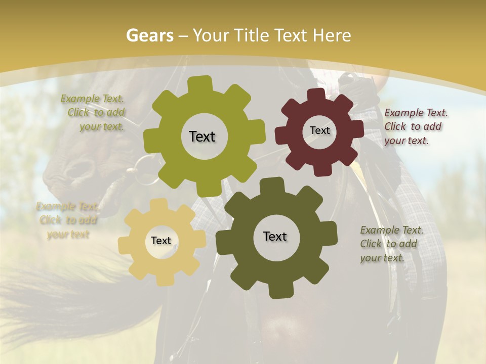 Cloudy Female Portrait PowerPoint Template