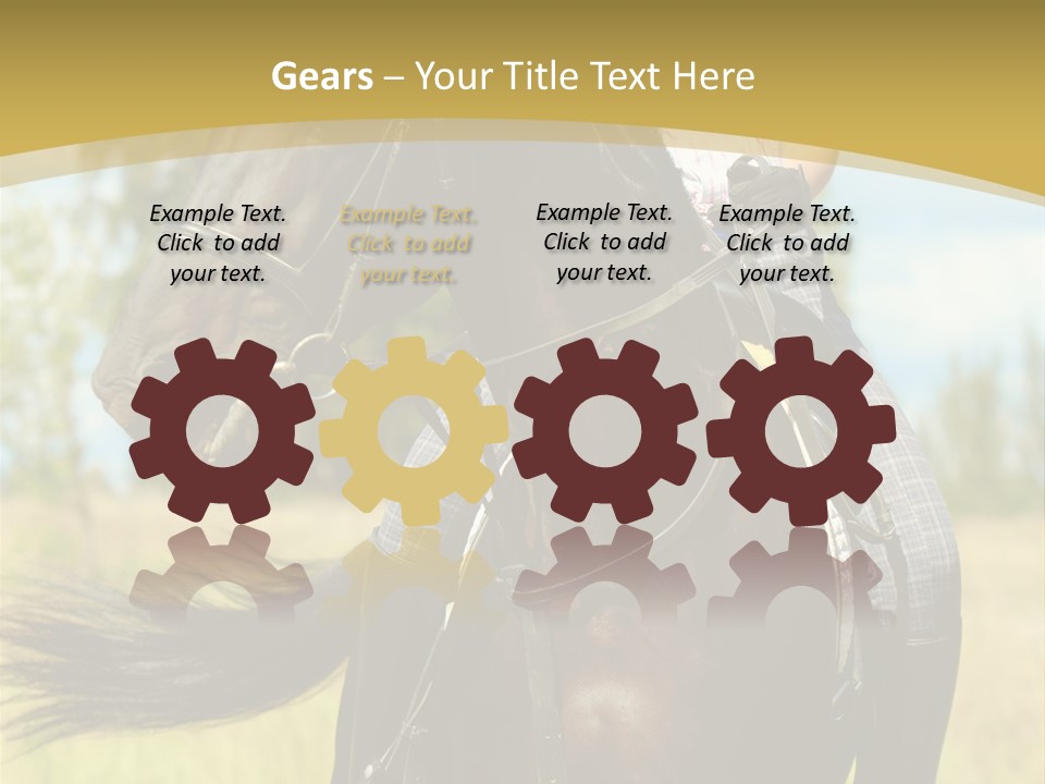 Cloudy Female Portrait PowerPoint Template