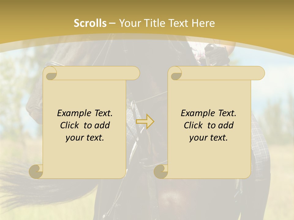 Cloudy Female Portrait PowerPoint Template