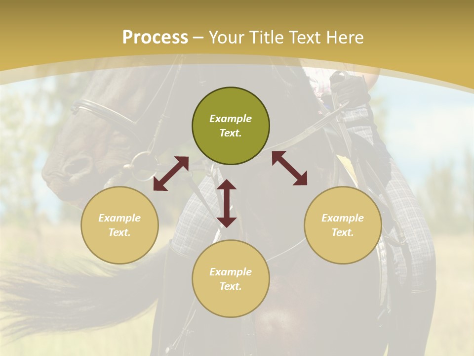 Cloudy Female Portrait PowerPoint Template