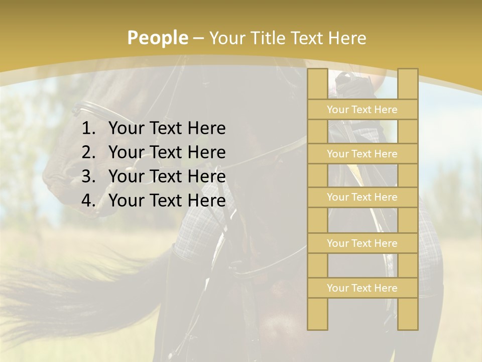 Cloudy Female Portrait PowerPoint Template