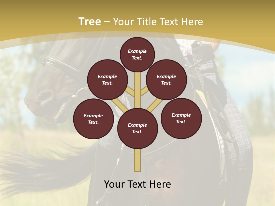 Cloudy Female Portrait PowerPoint Template