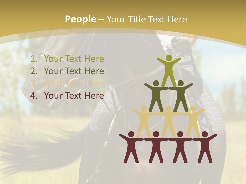 Cloudy Female Portrait PowerPoint Template