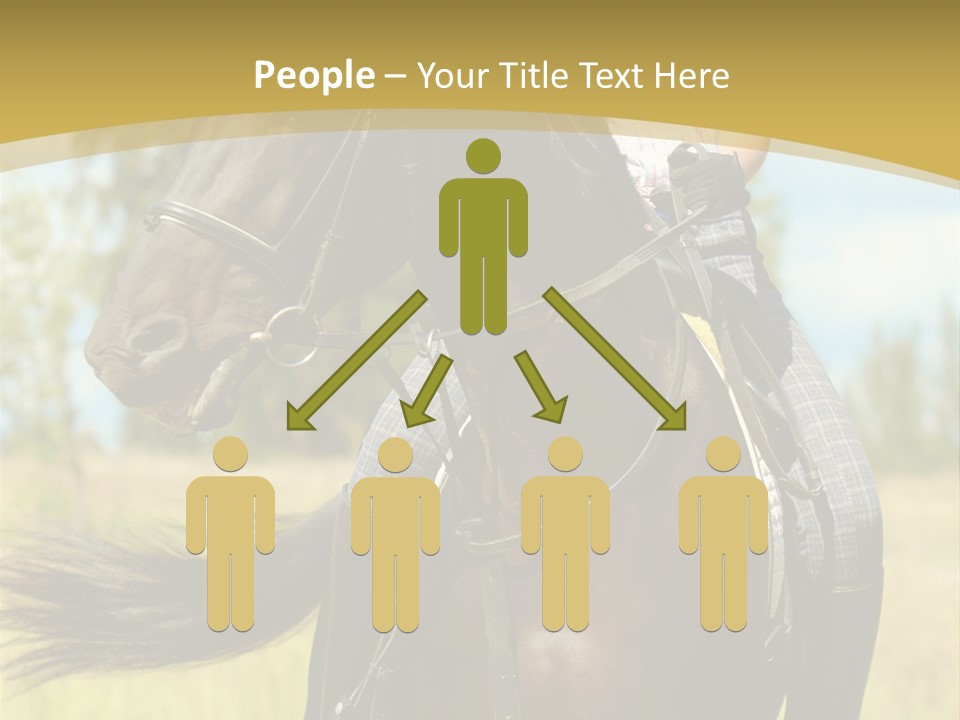 Cloudy Female Portrait PowerPoint Template