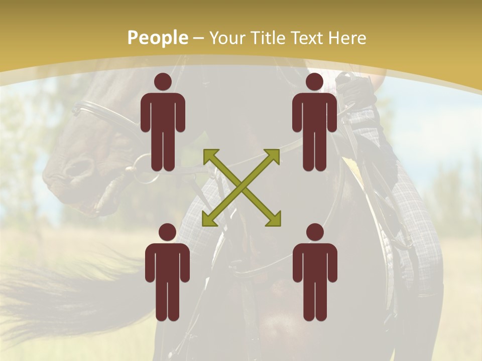 Cloudy Female Portrait PowerPoint Template