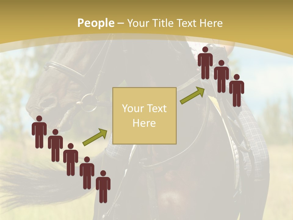 Cloudy Female Portrait PowerPoint Template