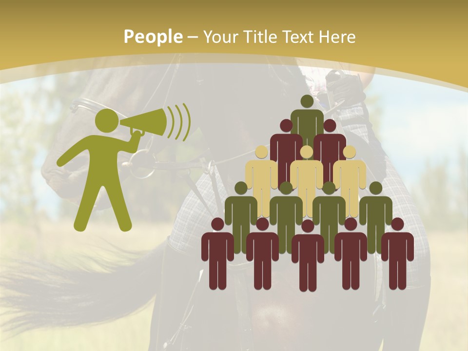 Cloudy Female Portrait PowerPoint Template