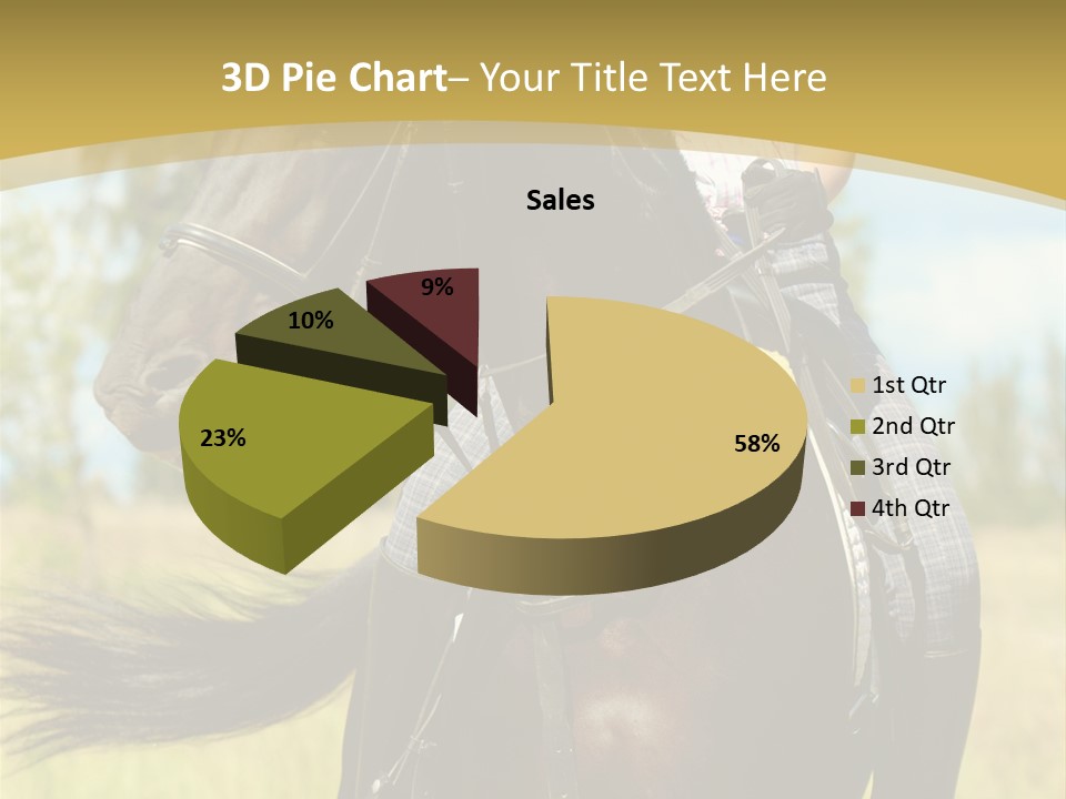 Cloudy Female Portrait PowerPoint Template