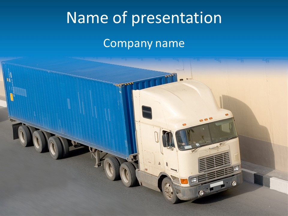 Carrier Mover Auto PowerPoint Template