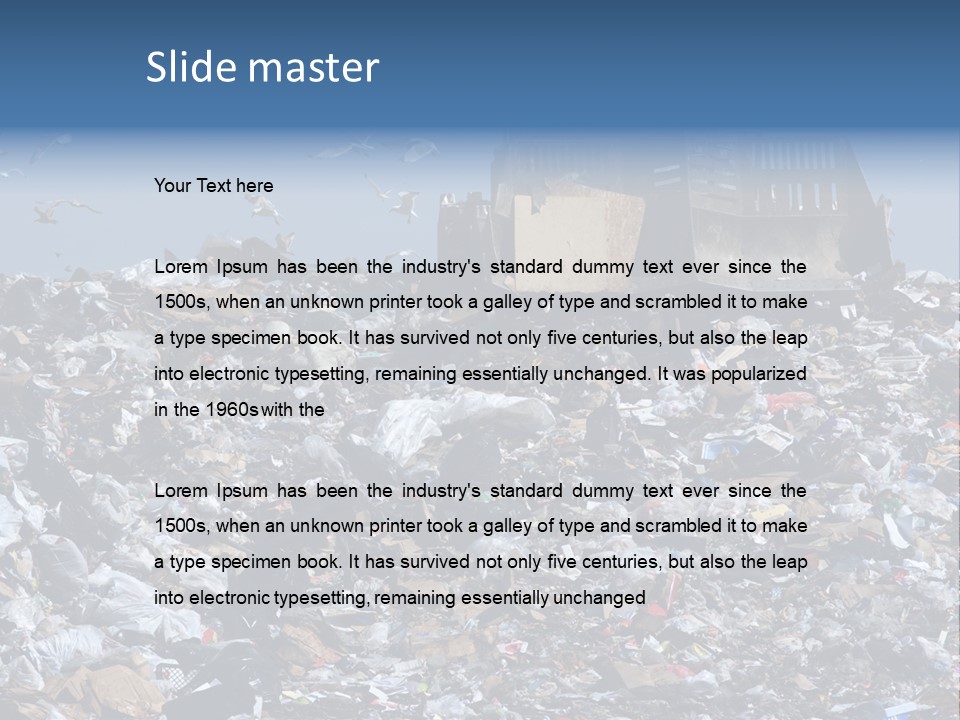 Smashed Resources Caterpillar PowerPoint Template