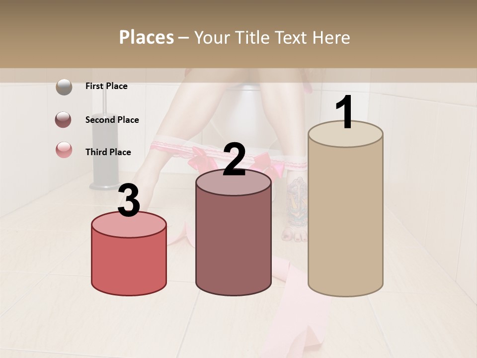 Female Loo Pee PowerPoint Template