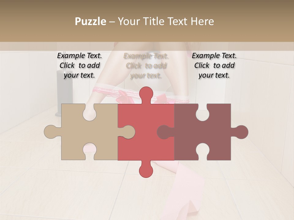 Female Loo Pee PowerPoint Template