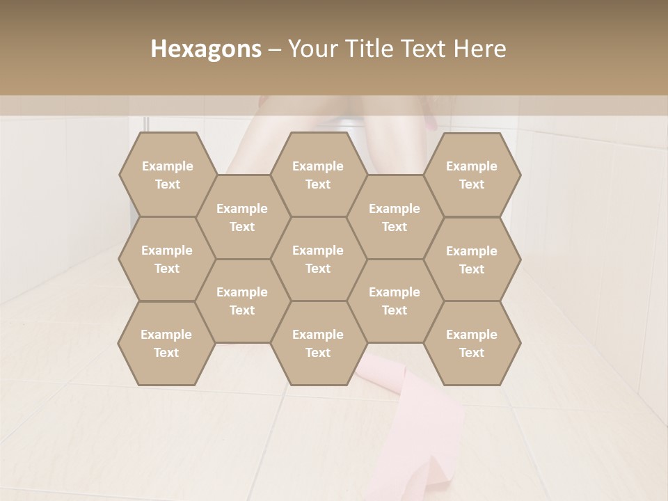 Female Loo Pee PowerPoint Template