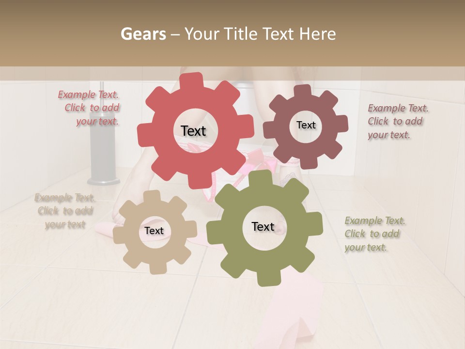 Female Loo Pee PowerPoint Template