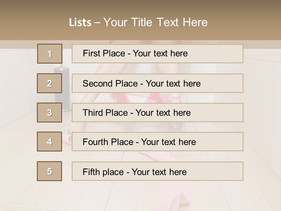 Female Loo Pee PowerPoint Template