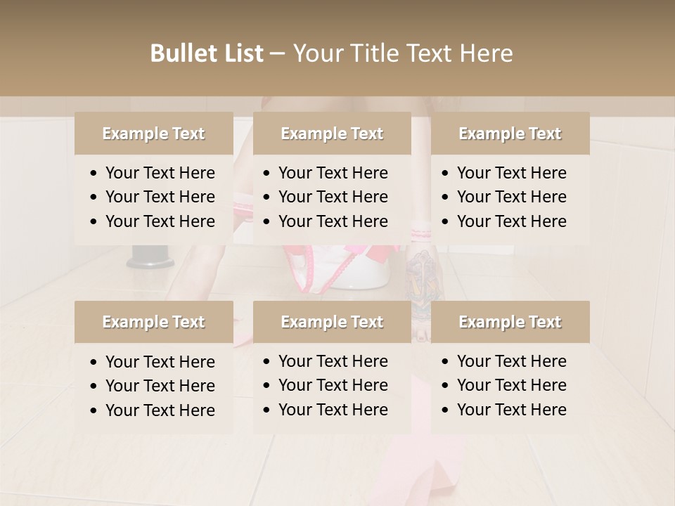 Female Loo Pee PowerPoint Template