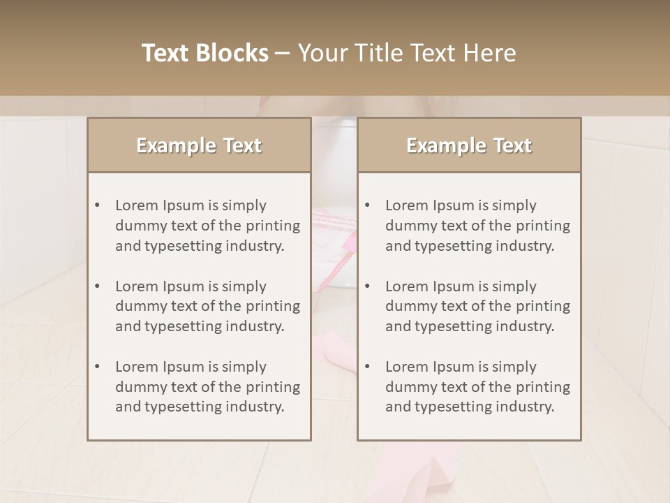 Female Loo Pee PowerPoint Template