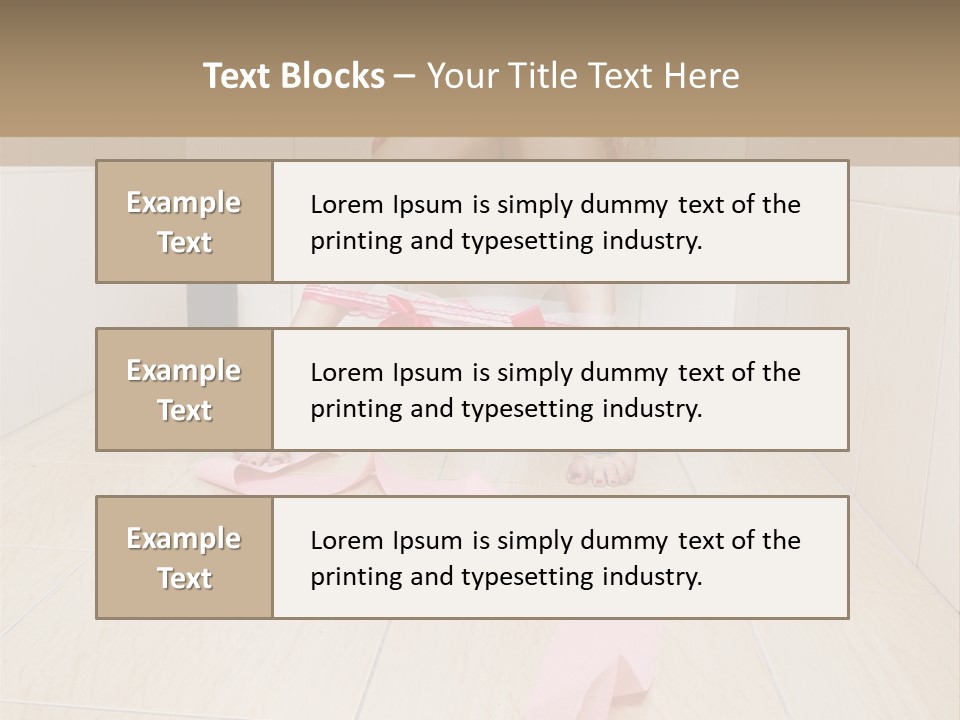 Female Loo Pee PowerPoint Template